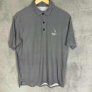 Ibkul Polo Shirt Mens‎ M Black Performance Golf UPF 50 Lightweight Pinehurst
